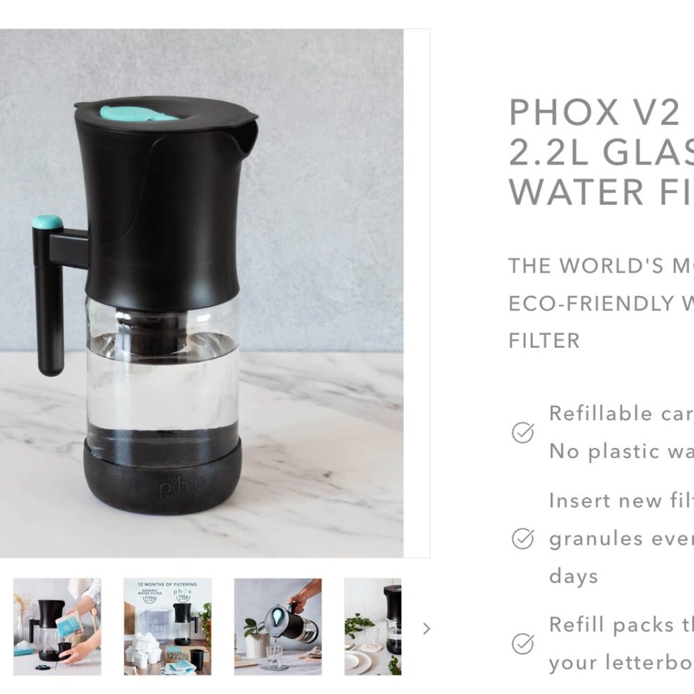 PHOX V2 - 2.2L GLASS WATER FILTER